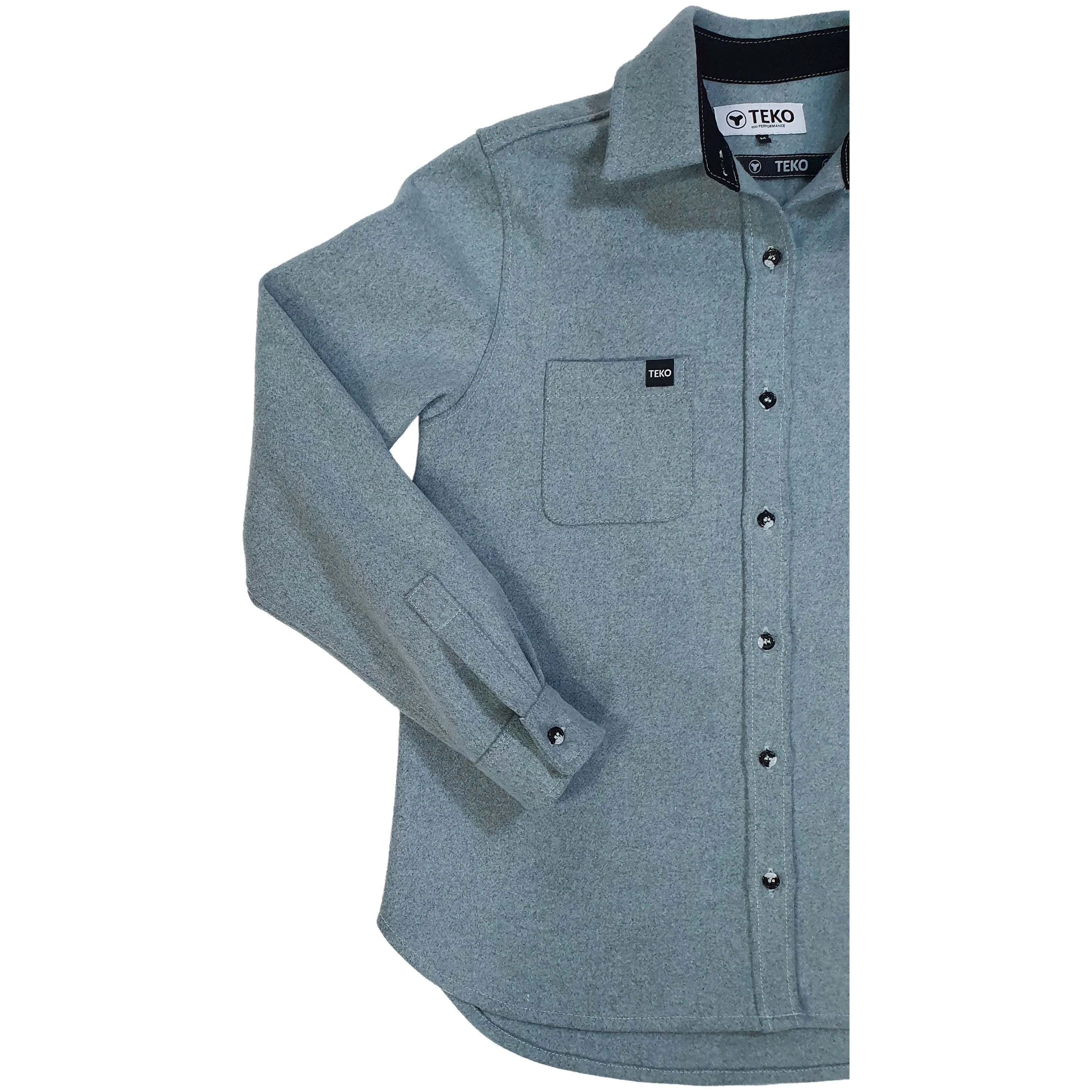 The OBAN eco MELTON Wool 2.0 Women's Shirt - Misty Blue