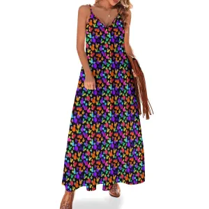 Watercolor Women's Summer Slip Long Dress