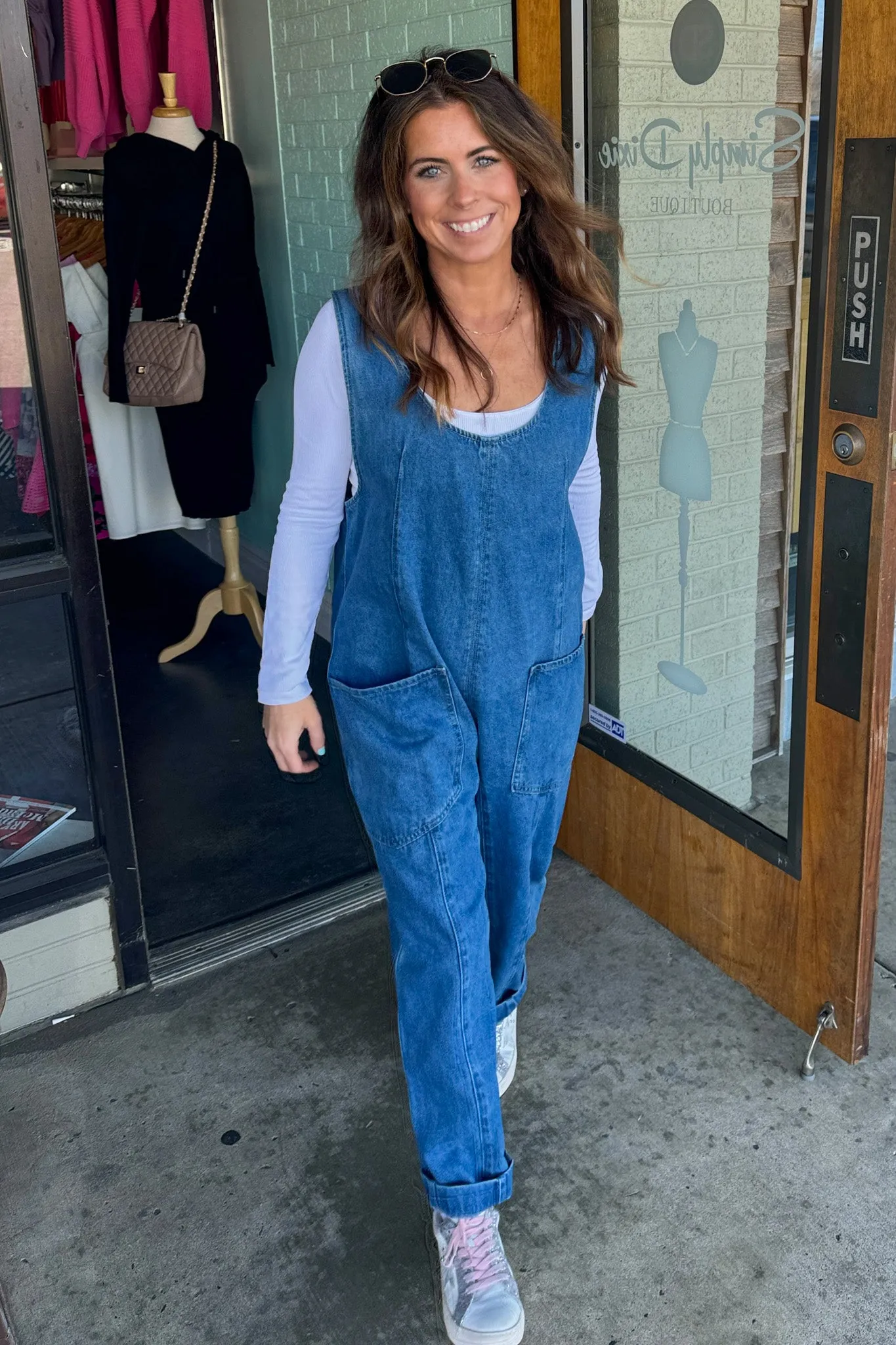 When Will I Know Denim Jumpsuit-Blue