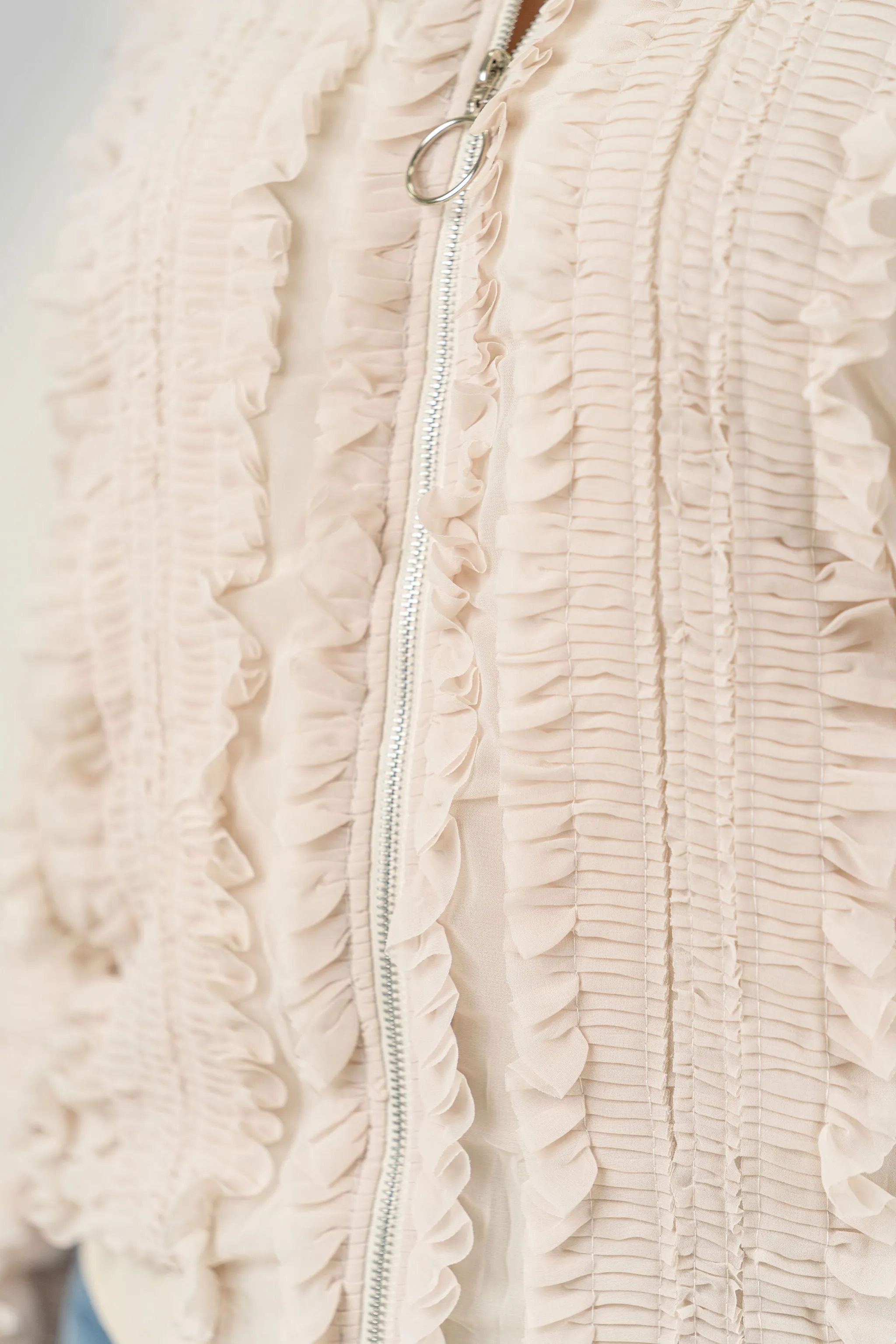 WINETTE LACE RUFFLE JACKET