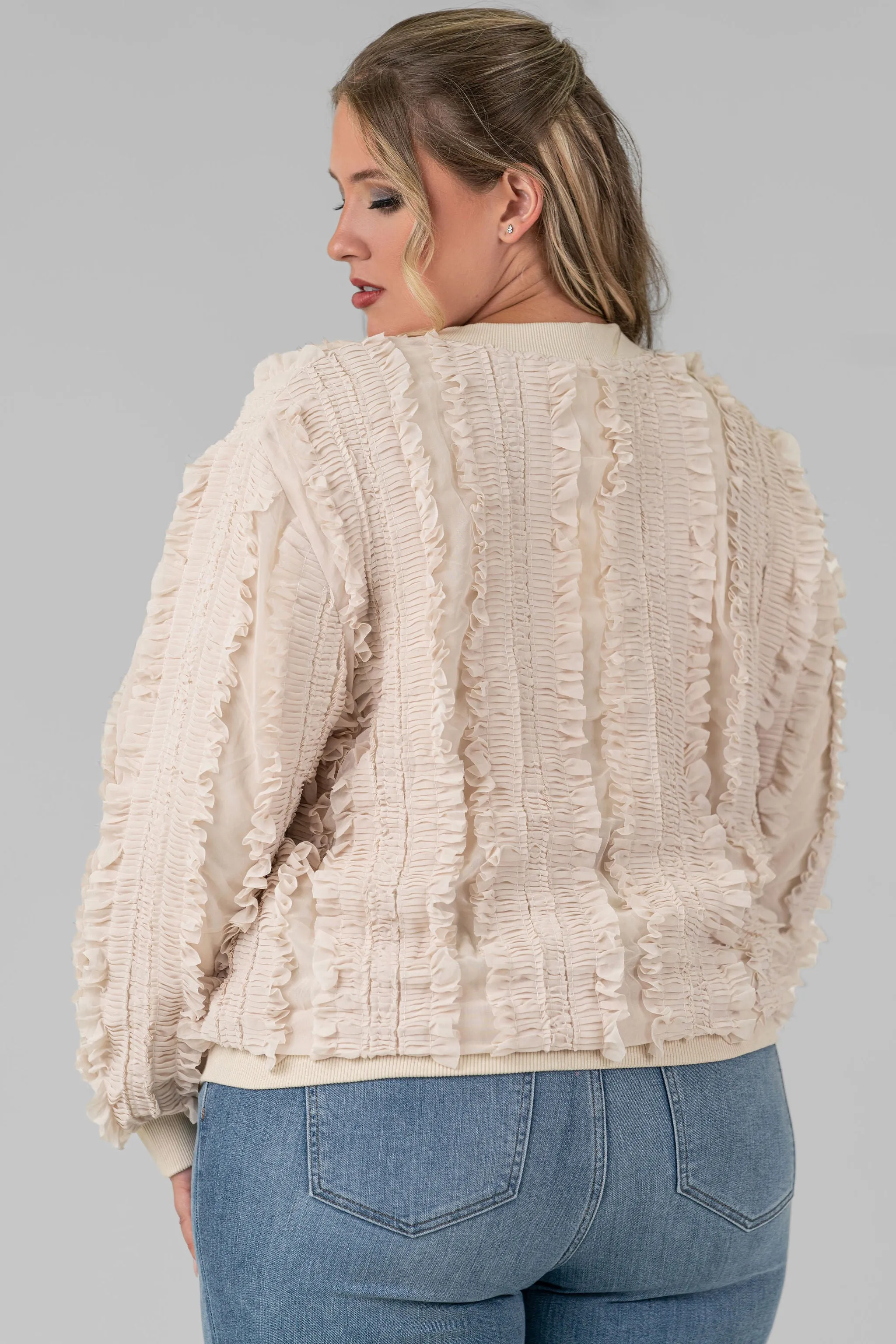 WINETTE LACE RUFFLE JACKET