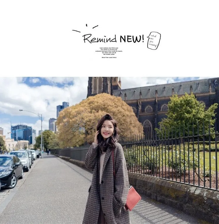 Winter Oversize Fashion Cashmere Wool Long Thickening Warm Woolen Trench Coat