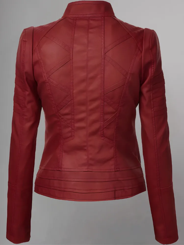 Woman BIKER LEATHER JACKET 2024