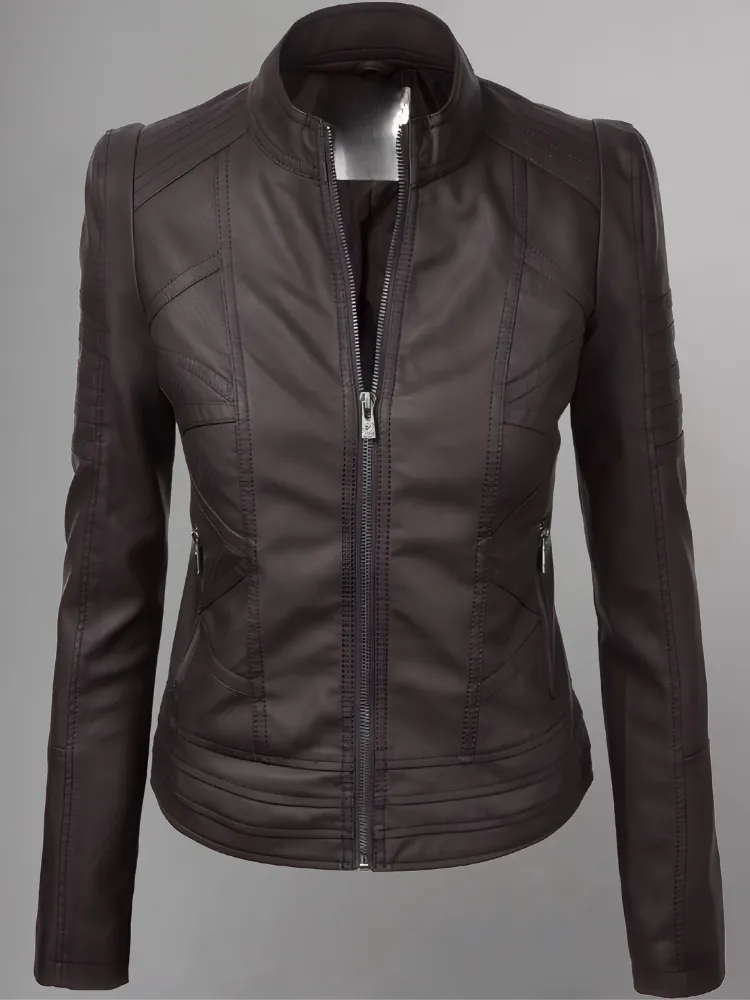 Woman BIKER LEATHER JACKET 2024